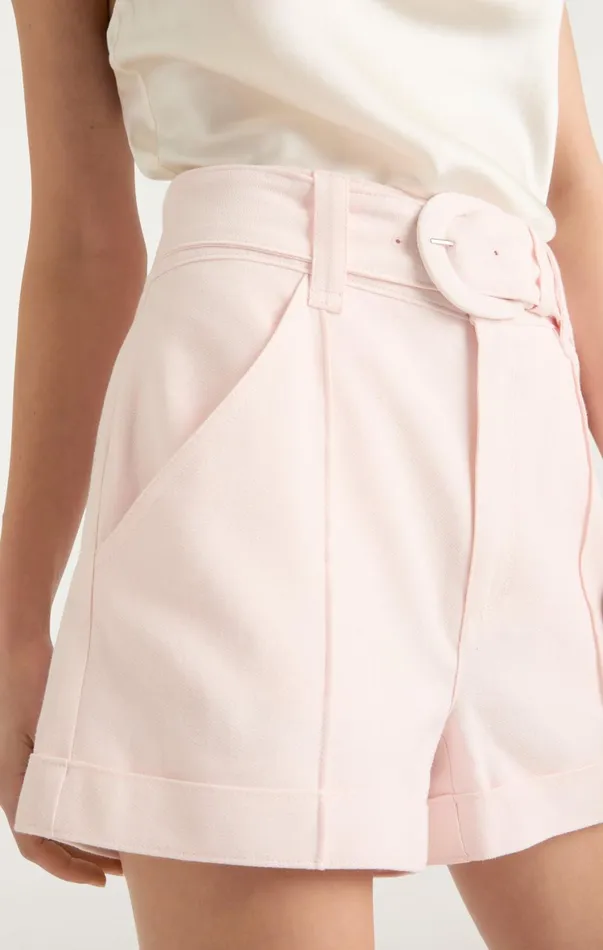 Women Shorts Cinq Sept Linen Aldi Short Icy Pink