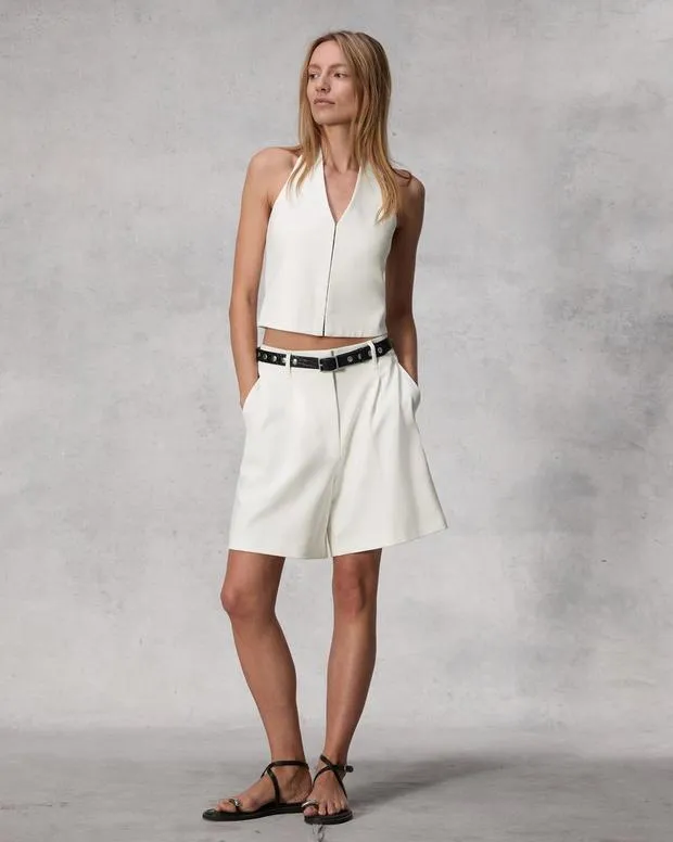 Women Shorts Rag and Bone Irina Ponte 125034 Short White