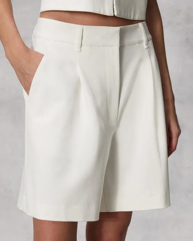 Women Shorts Rag and Bone Irina Ponte 125034 Short White