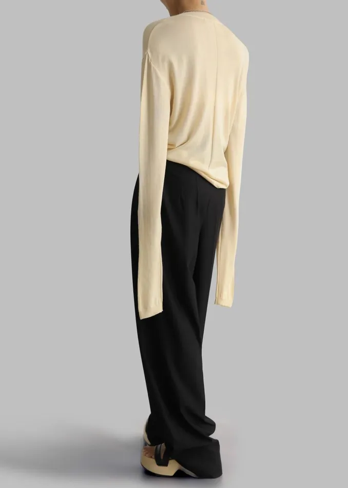 Women Sion Pintuck Trousers 8211 Black The Frankie Shop Bottoms