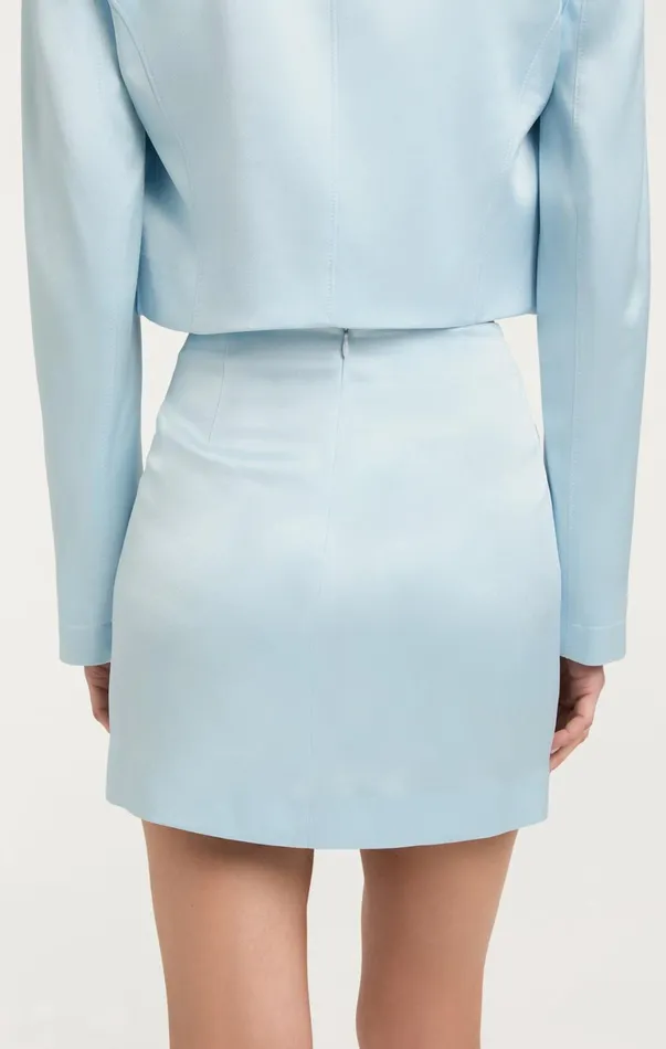 Women Skirts Cinq Sept Satin Doris Skirt Glacial Blue