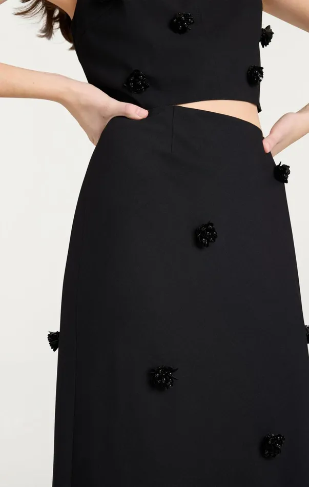 Women Skirts Cinq Sept Sequin Dot Abbie Skirt Blackblack