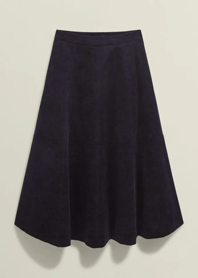 Women Skirts Hobbs Clifton Cord Skirt Navy