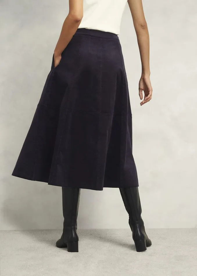 Women Skirts Hobbs Clifton Cord Skirt Navy