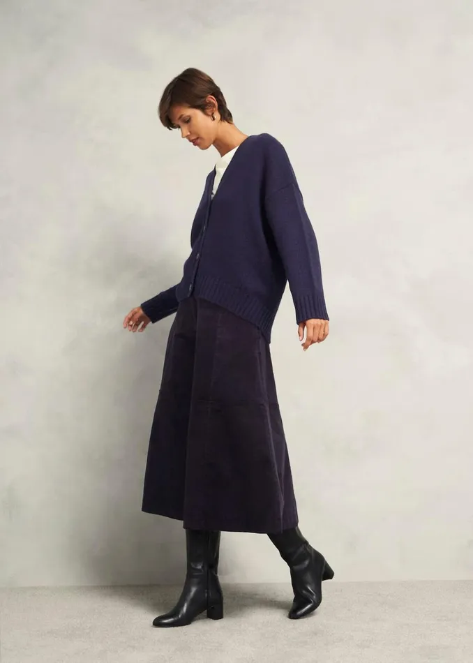 Women Skirts Hobbs Clifton Cord Skirt Navy