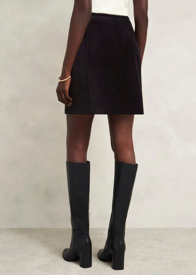 Women Skirts Hobbs Izzy Velvet Skirt Black