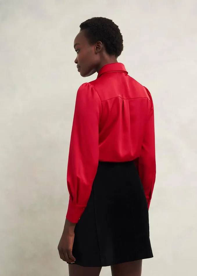 Women Skirts Hobbs Izzy Velvet Skirt Black