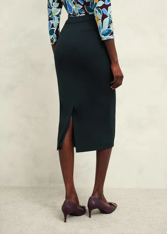 Women Skirts Hobbs Linda Pencil Skirt Deep Pine Green