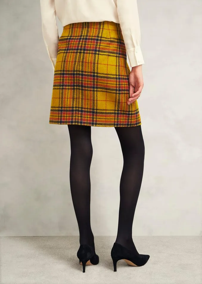 Women Skirts Hobbs Maeve Wool Skirt Ochre Multi
