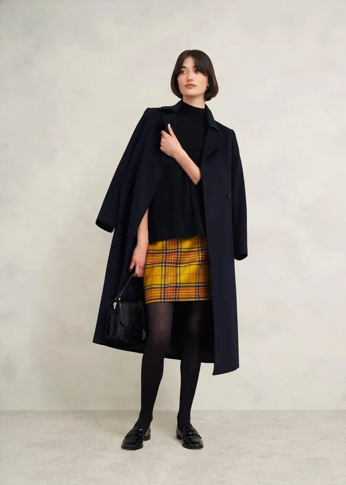 Women Skirts Hobbs Maeve Wool Skirt Ochre Multi