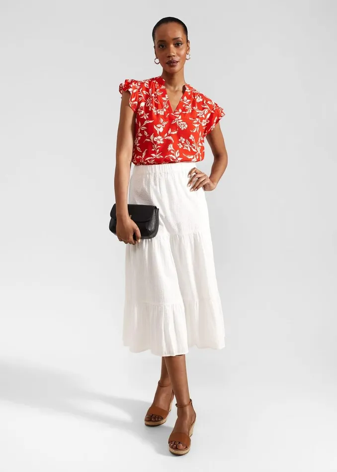 Women Skirts Hobbs Soho Skirt White