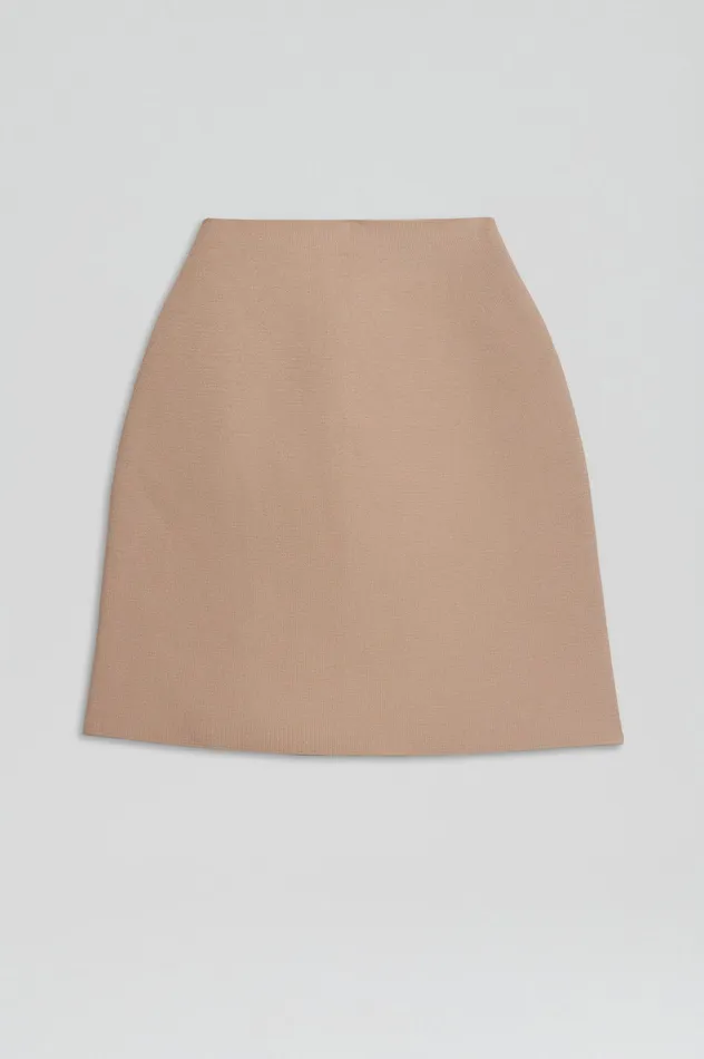 Women Skirts Scanlan Theodore CREPE KNIT MINI SKIRT OAT Women Skirts Scanlan Theodore CREPE KNIT MINI SKIRT OAT