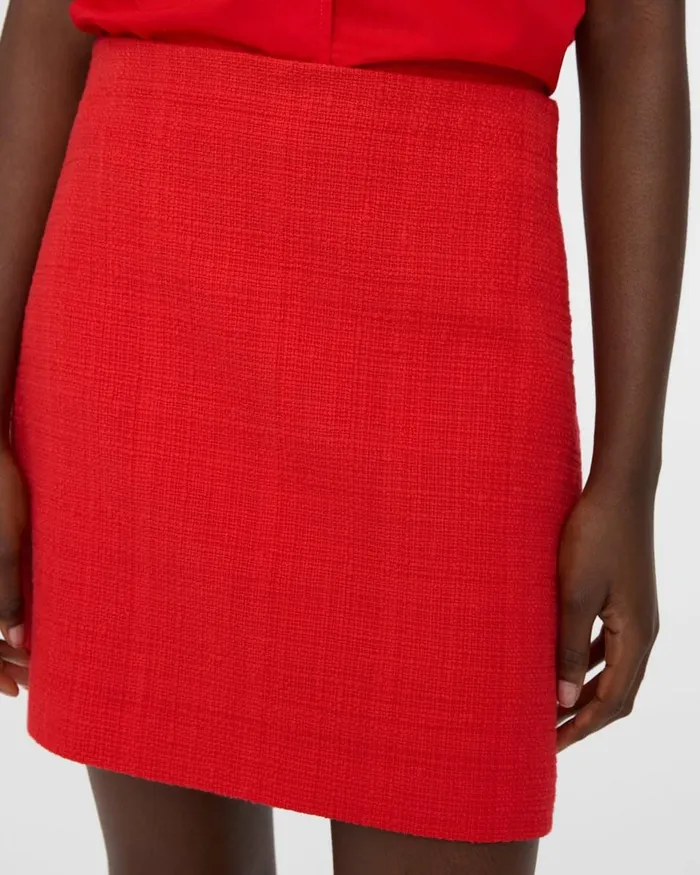 Women Skirts Theory HighWaisted Mini Skirt In Cotton Tweed Grenadine