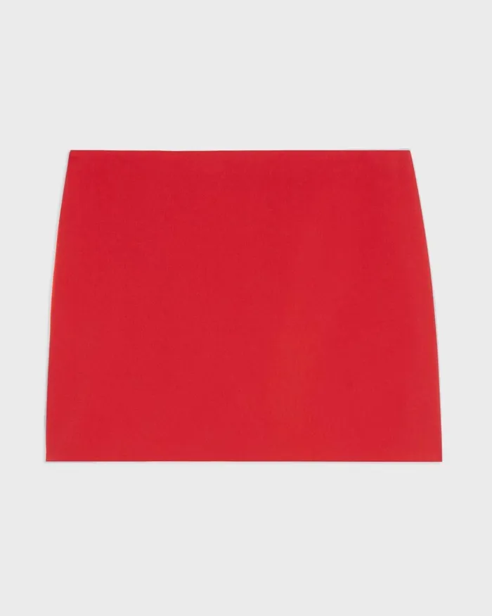 Women Skirts Theory Slice Mini Skirt In Admiral Crepe Geranium