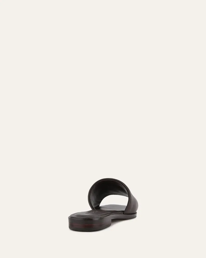 Women SLIDES jomercer Picasso flat slide cacao leather Women SLIDES jomercer Picasso flat slide cacao leather