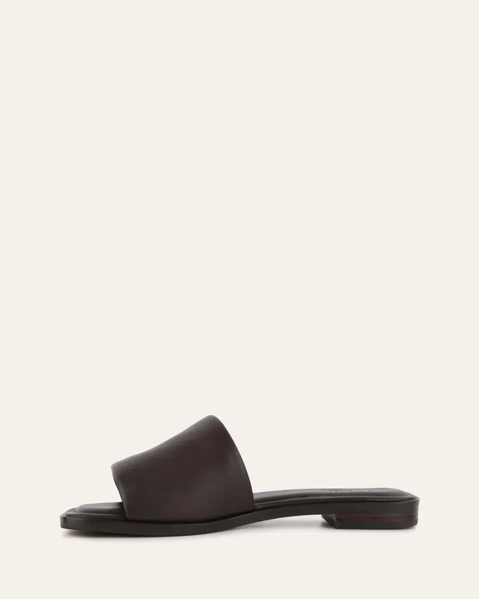 Women SLIDES jomercer Picasso flat slide cacao leather Women SLIDES jomercer Picasso flat slide cacao leather