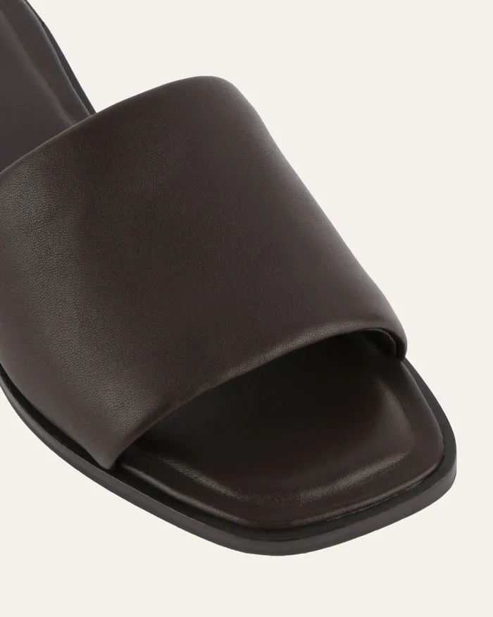 Women SLIDES jomercer Picasso flat slide cacao leather Women SLIDES jomercer Picasso flat slide cacao leather