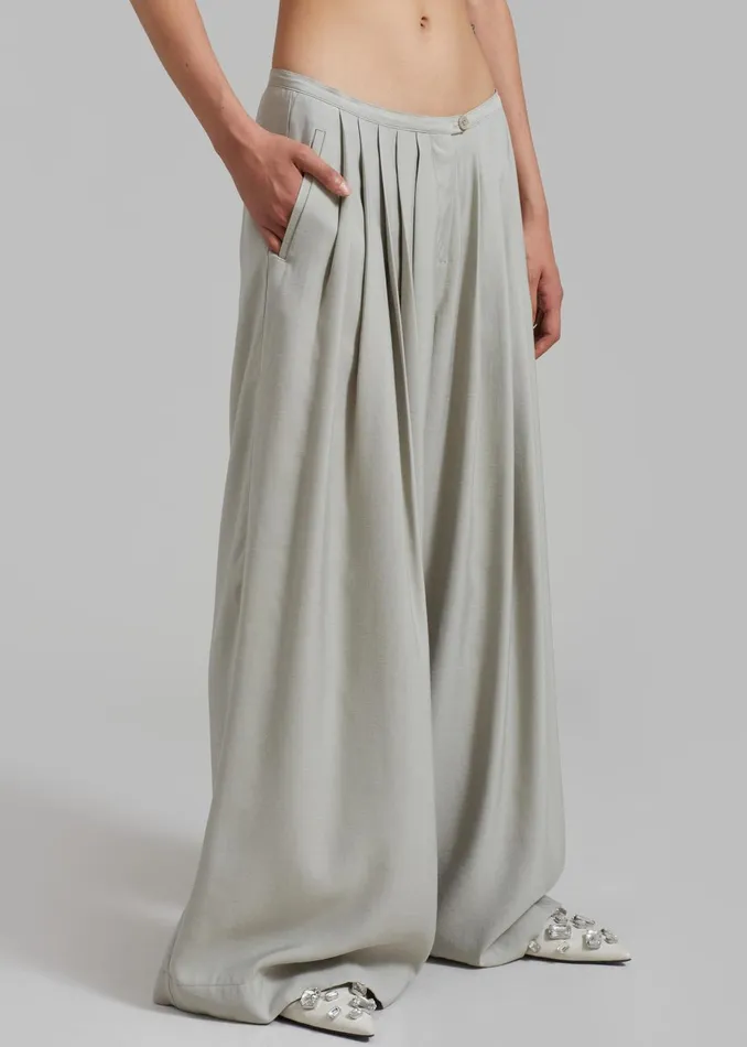 Women Sloane Wide Leg Trousers 8211 Grey The Frankie Shop Bottoms