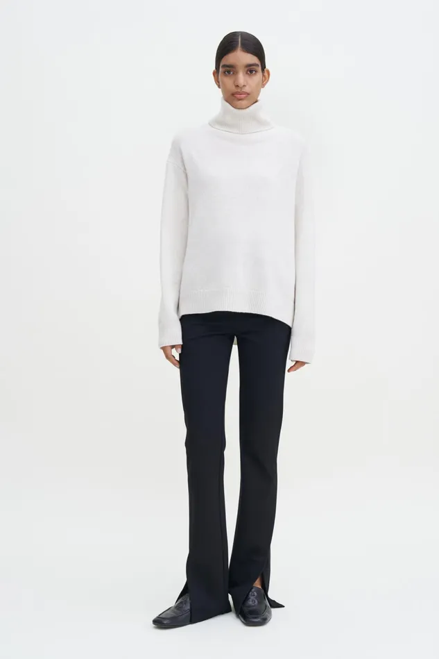 Women Split Hem Jersey Trousers Black Filippa K Trousers