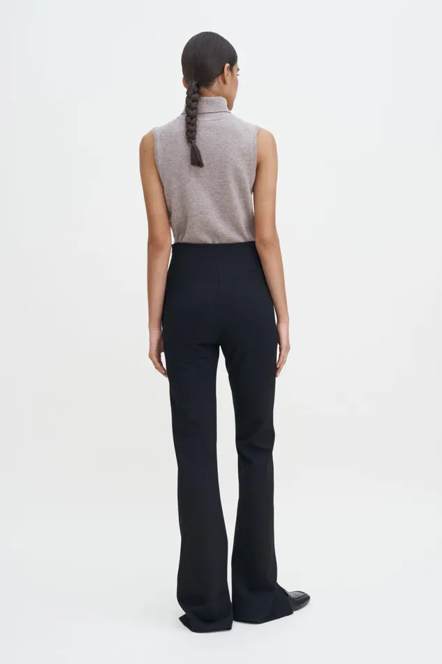 Women Split Hem Jersey Trousers Black Filippa K Trousers