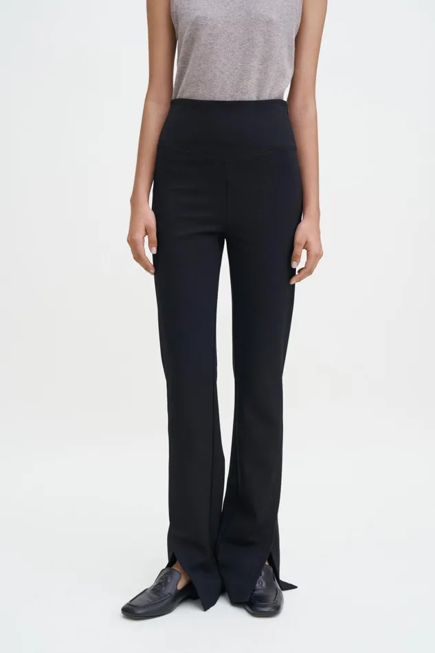 Women Split Hem Jersey Trousers Black Filippa K Trousers