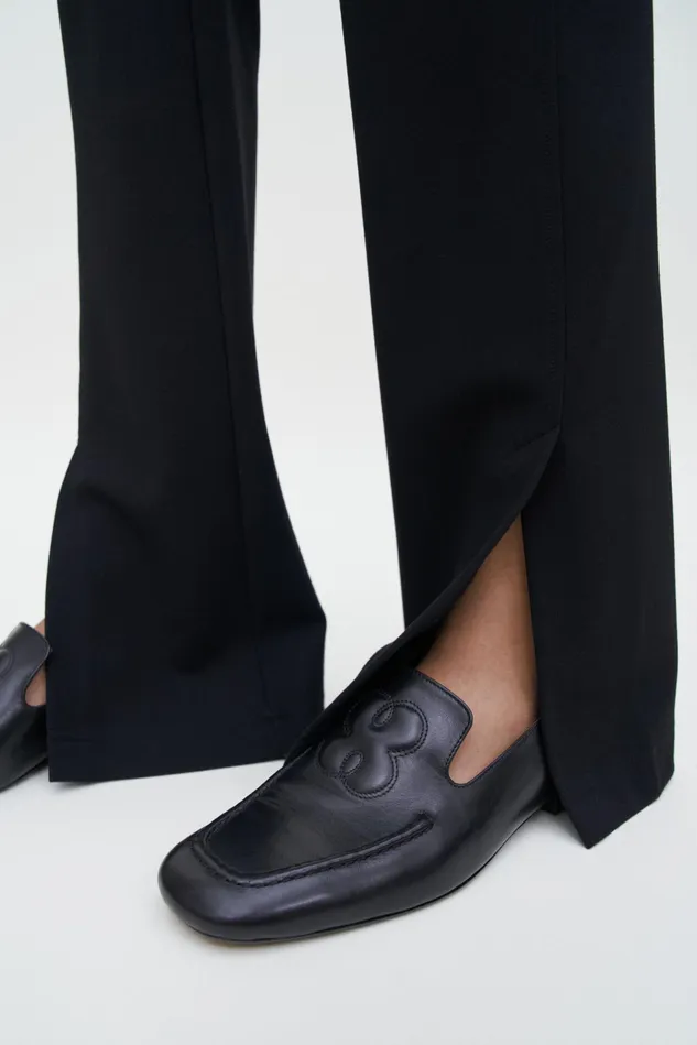 Women Split Hem Jersey Trousers Black Filippa K Trousers