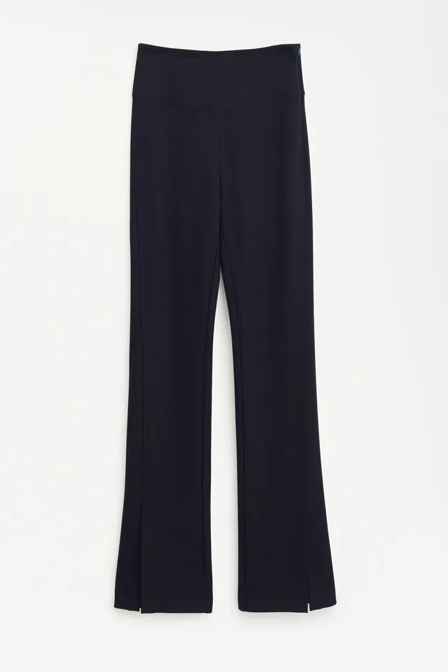 Women Split Hem Jersey Trousers Black Filippa K Trousers