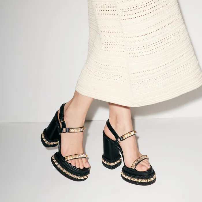 Women Superaclou 130 Mm Sandals 8211 Nappa Leather 8211 Black Christian Louboutin Platforms Women Superaclou 130 Mm Sandals 8211 Nappa Leather 8211 Black Christian Louboutin Platforms