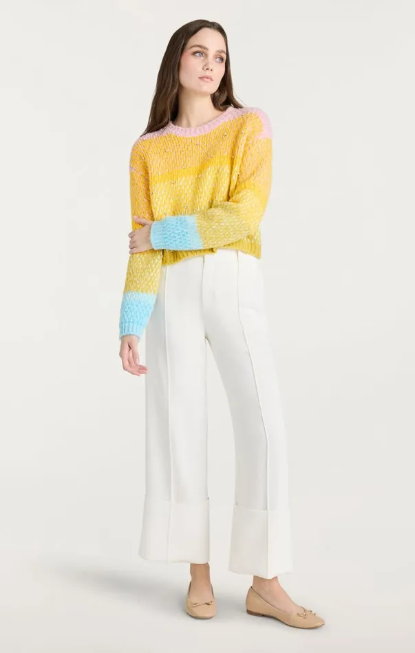 Women Sweaters and Knits Cinq Sept Caspar Pullover Rainbow Multi