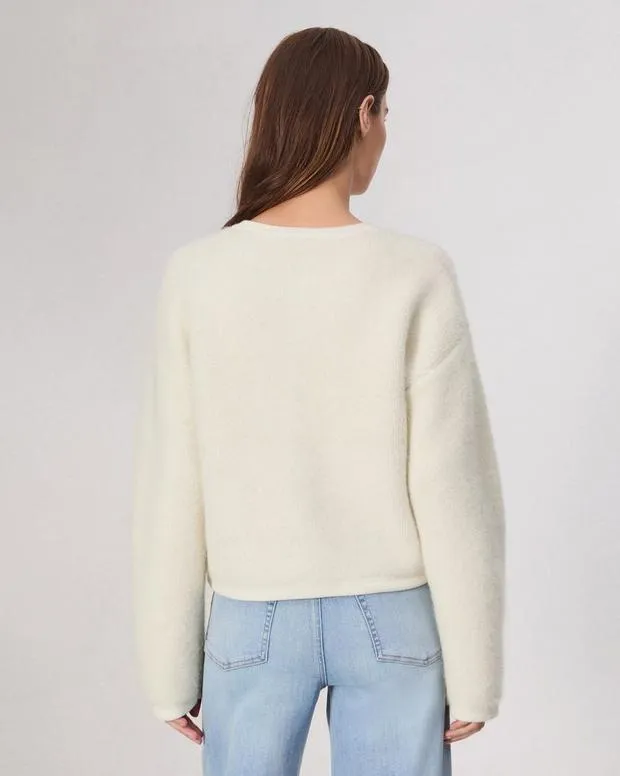 Women Sweaters and Sweatshirts Rag and Bone Kaia Boucle Cardigan Ivory