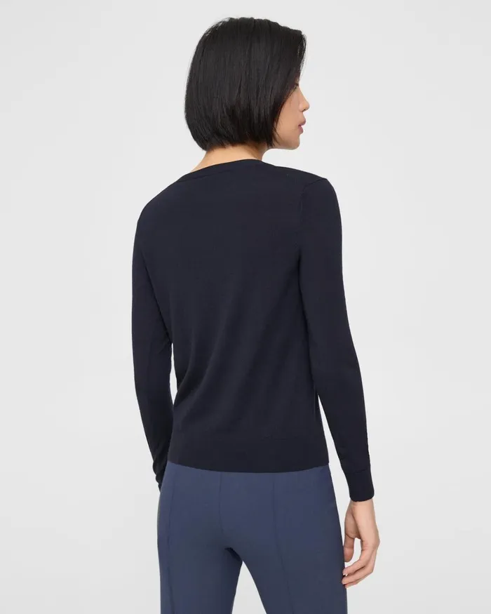 Women Sweaters Cardigans Theory VNeck Cardigan In Regal Wool Deep Navy