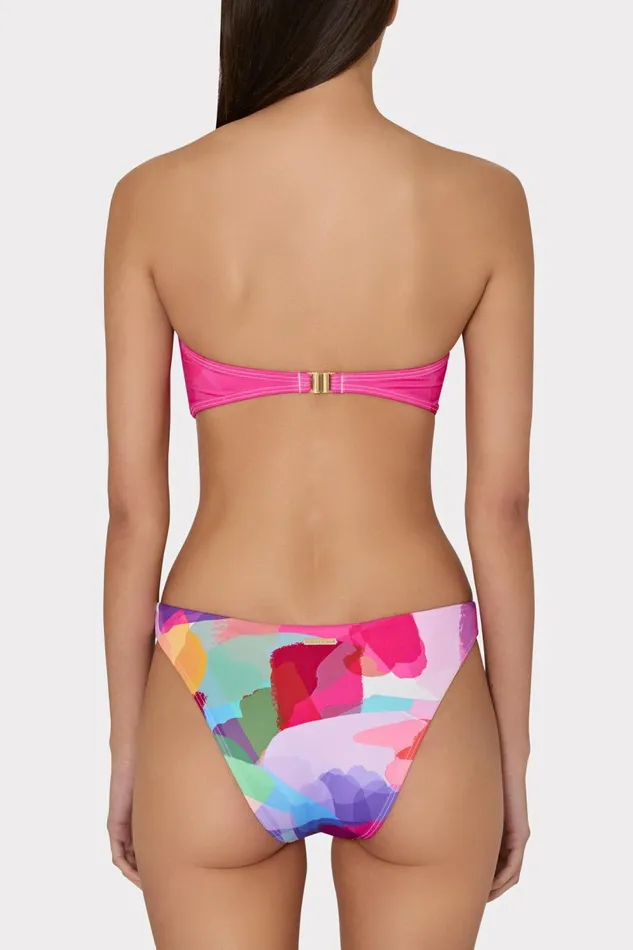 Women Swim and Coverups Milly Margot Rainbow Waterfall Bikini Bottom Multi