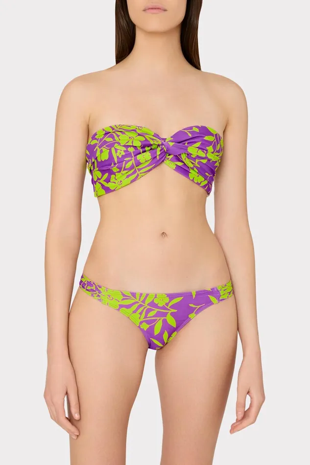 Women Swim and Coverups Milly Marigold Aroma Ruched Sides Bikini Bottom Purple Multi Women Swim and Coverups Milly Marigold Aroma Ruched Sides Bikini Bottom Purple Multi