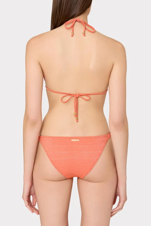 Women Swim and Coverups Milly Metallic Ring Bikini Bottom Orangesilver Women Swim and Coverups Milly Metallic Ring Bikini Bottom Orangesilver