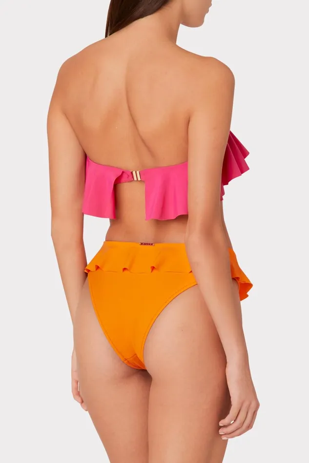 Women Swim and Coverups Milly Solid Michelle Ruffle Bikini Bottom Orangina Women Swim and Coverups Milly Solid Michelle Ruffle Bikini Bottom Orangina