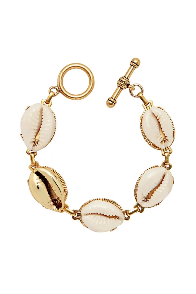 Women Swim LoveShackFancy Brinker and Eliza All Summer Long Bracelet Gold