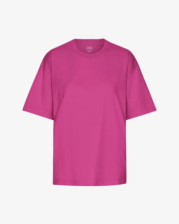 Women TShirts Colorfulstandard Oversized Organic TShirt 8211 Magenta Blaze