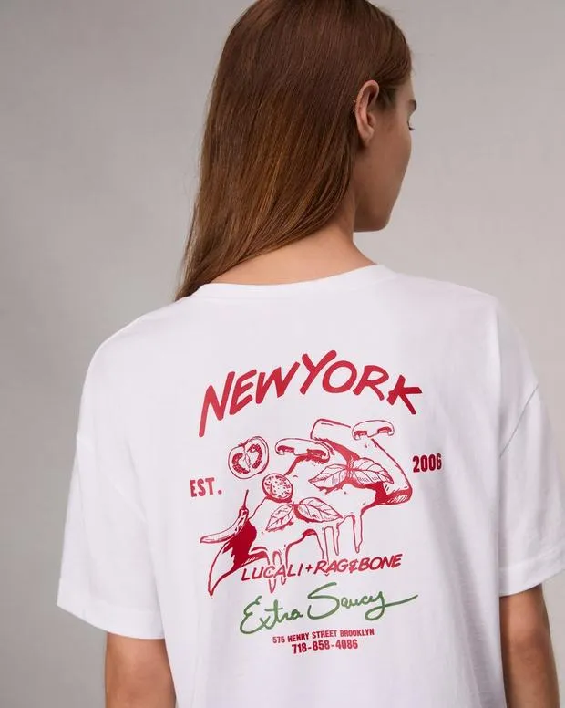 Women TShirts Rag and Bone Lucali Mica Tee White