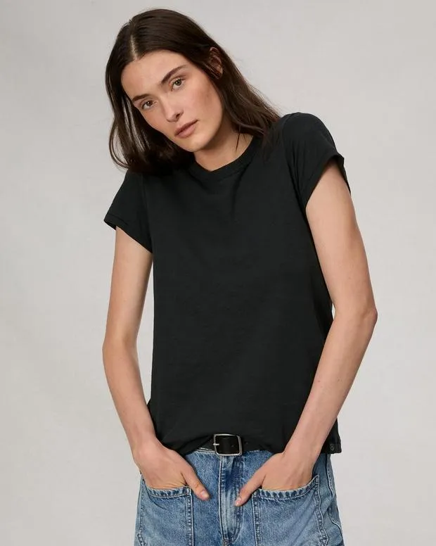 Women TShirts Rag and Bone The Slub Tee Black