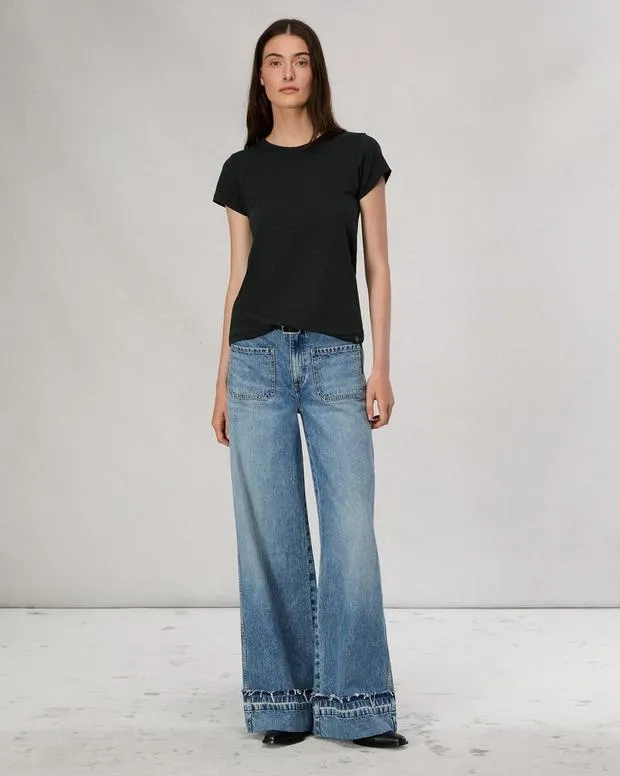 Women TShirts Rag and Bone The Slub Tee Black