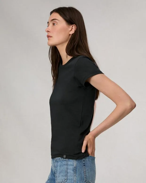 Women TShirts Rag and Bone The Slub Tee Black