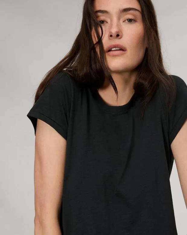 Women TShirts Rag and Bone The Slub Tee Black
