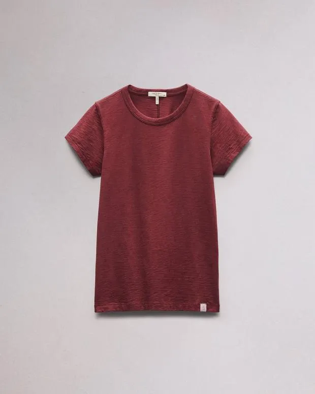 Women TShirts Rag and Bone The Slub Tee Burgundy