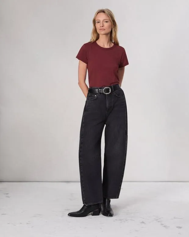 Women TShirts Rag and Bone The Slub Tee Burgundy