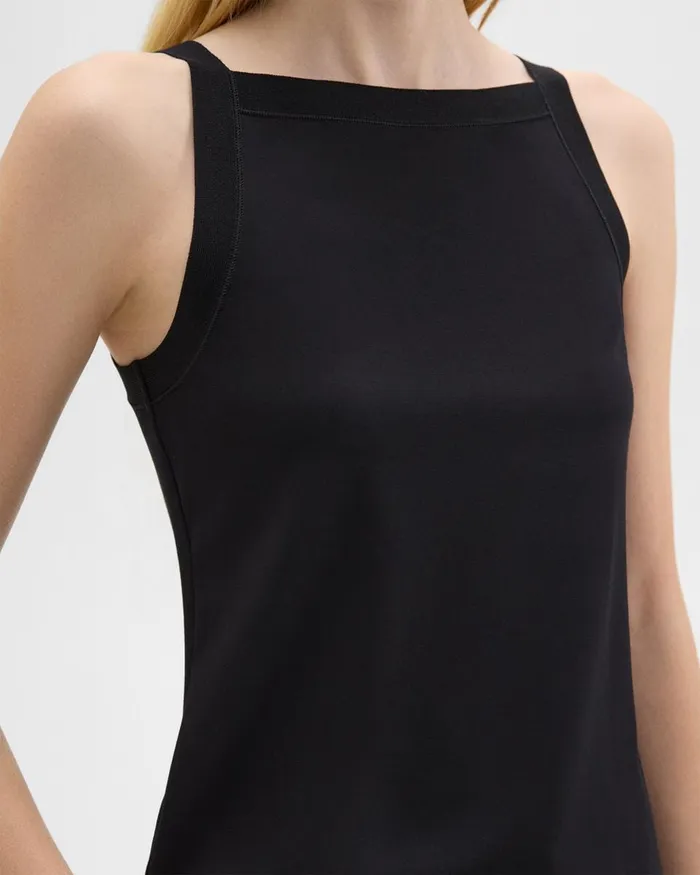Women TShirts Tank Tops Theory Square Neck Tank In Interlock Knit Black