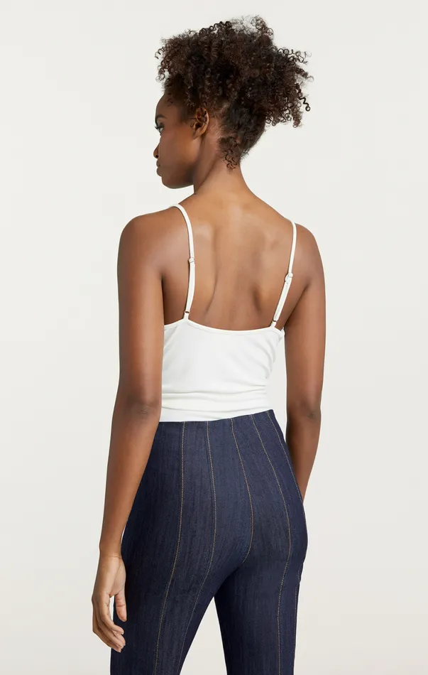 Women Tank Tops and Camisoles Cinq Sept Marta Bodysuit Ivory