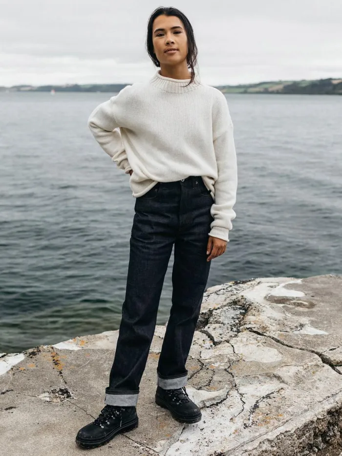 Women Taran Jumper Ecru Finisterre Knitwear