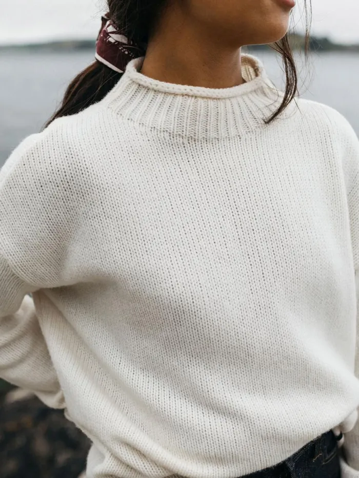 Women Taran Jumper Ecru Finisterre Knitwear
