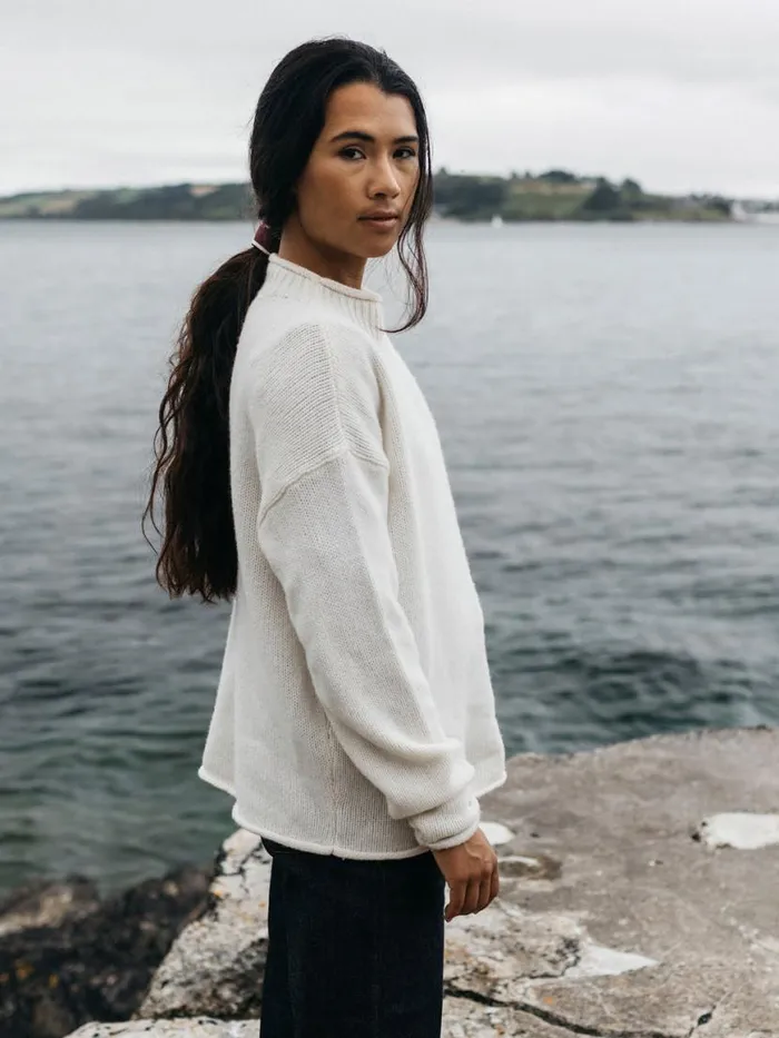 Women Taran Jumper Ecru Finisterre Knitwear