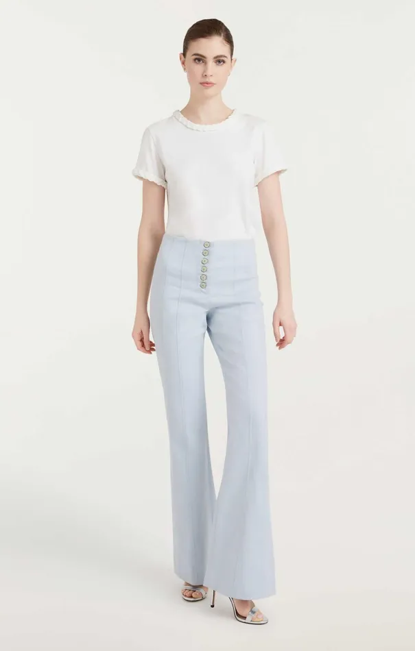 Women Tees and Pullovers Cinq Sept Braided Tee White